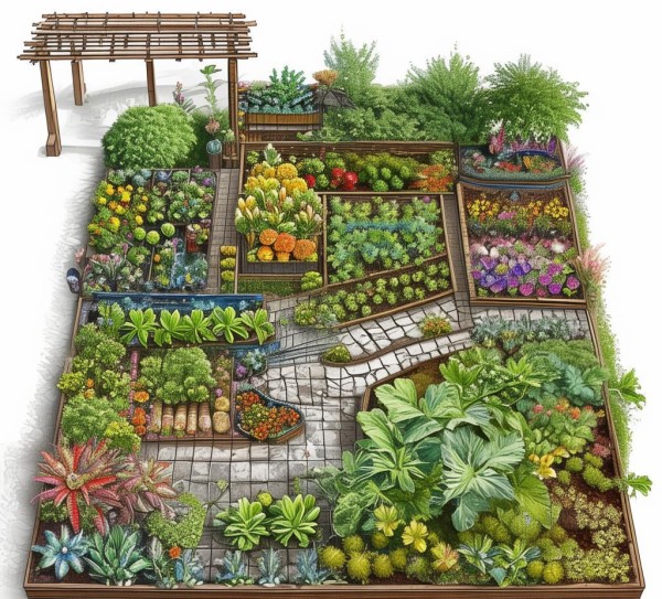 菜地设计规划图，从美观到实用，创意的艺术与智慧的结合